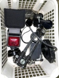 Tub of Misc Camera Accessories