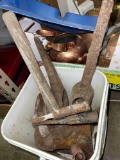 Vintage Yard Implements- Axe, Pick, Mauls hoes etc