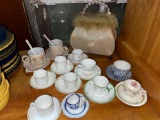 Tea Cups and Saucers and Purse Lamp