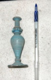 Old Large Glass Jar Said to Be Roman Swirl Blue Design