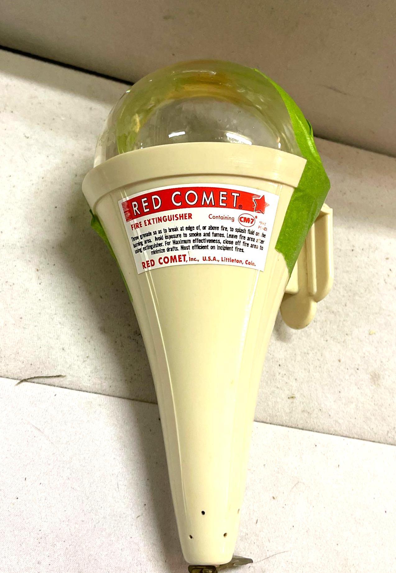 Vintage Red Comet fire extinguisher grenade Proxibid