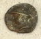 Greek or Roman Bronze Round w/ Man in Hat