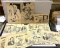 14 Famous American Cut Outs from 1950's News Paper, Lincoln, Edison, Rob E Lee, Lew Gehrig etc