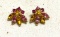 Vintage Clip on Beautiful Rhinestone Earrings