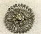 White Rhinestone Circle Brooch
