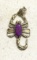Sterling Silver Scorpion Pendant Marked 925
