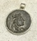 Roman Style Silverized Pendant w/ Portrait