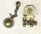 Post Medieval Pendants after 1500 AD to 1700 AD one w/ a Bell. the other has 4 Bells