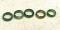 5 Jade Rings Apple Green size 7.5, 4.5, 7.5, 7, 6.5