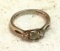 Sterling Silver Ring W/ Peridot and Cz's size 8