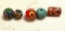 5 Phoenician Moasic Beads about 500 AD Produced in Workshops until about the 9th cent AD