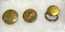 3 Scarce Early 1900's Rail Road Engineers Locomotive Train Coat Cuff- Buttons 3 Different Trains