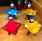 4 Blown Glass Clown Dishes
