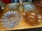6 Pieces of Vintage Carnival Glass- Pearl and Amber Color