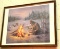 Framed Malamute husky sled dogs Malamute Alaska Tok Hwang Signed and Numbered 24