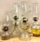 4 Vintage Oil Lamps