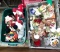 2 Bins of Christmas Deco- Snowmen, Tree, Santa etc
