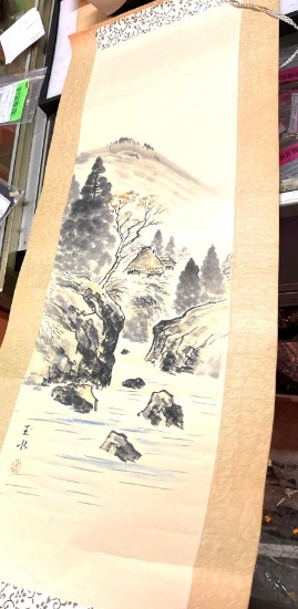 Chinese Scroll Village Near Rapid River