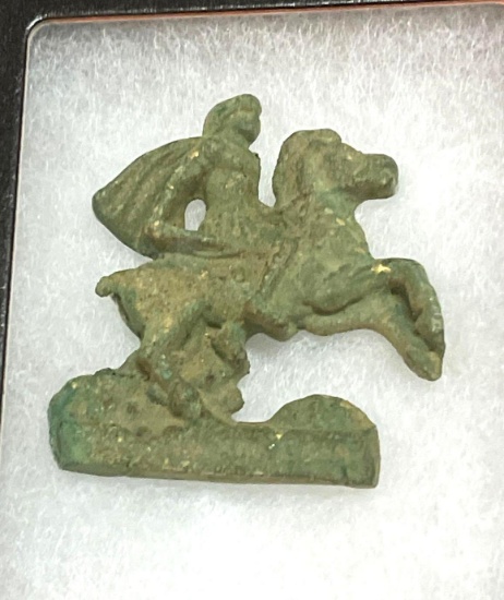 Roman Brass Statue of Solider on a Horse- Body of Domitian- Face of Nerva-Quite a story