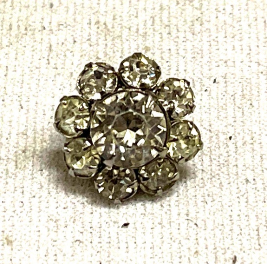 White Vintage Tiny rhinestone Brooch