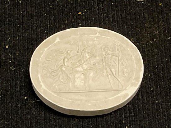 Rare Plaster Intaglio Cameo made by Famous Engraver Pietro Paoletti 1801-1847