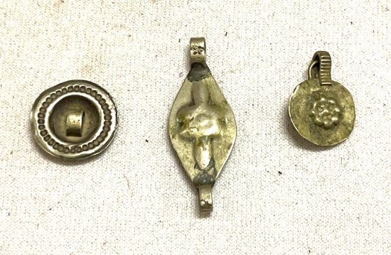 Incredible Find- 3 Pendants from Late Medieval Times 1250 AD to 1500 Near Eastern Floral Images