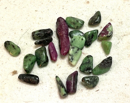 Natural Rubies From Zoisite Rocks Found in the Tanzania Also Known as Anyolite a Comb of 2 minerals