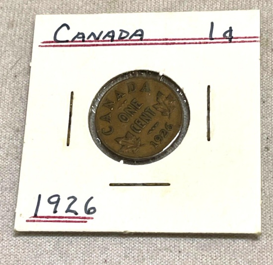 Rare 1926 Canadian Penny