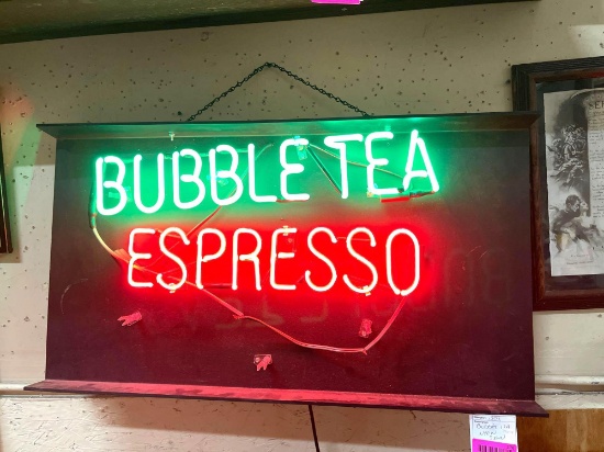 Bubble Tea/ Espresso Neon Sign- 35" x 21" Works