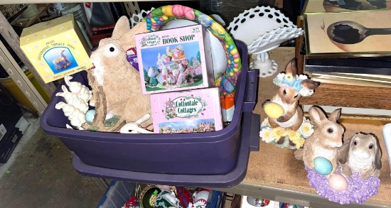 Lot of Easter Deco- Nice Easter Bunny Figurines, eggs, Egg Dying Kits etc