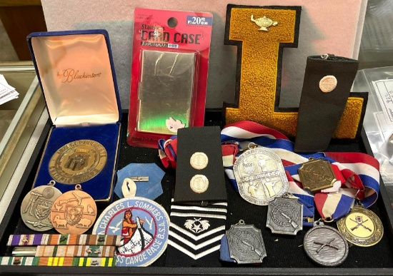 Lot of Military Patches, Medals and Shooting Medals