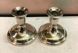 In time for Christmas International Silver Candle Holders Finest Quality Org Tags 1950's-60's