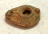 Potter Oil Lamp from the Holy Lands- Age is About the time of Jesus His Hebrew Name is Yeshua
