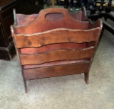 Vintage Wood Magazine Holder
