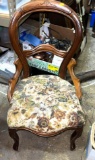 Vintage Chair with Wood Carvings