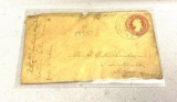 Very Rare 1855 Stamped Envelope w/ Marking Buttons, Bodies, Ribbons etc Canceled In S.C.