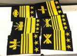 6 Military Patches Vintage Crossed Canons, Rifles, Lightening etc
