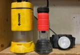 2 Flash lights and Head Lamp