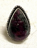 Ruby Zoisite Ring Size 8