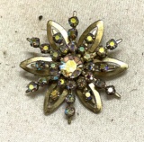 Iridescent rhinestone Brooch