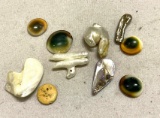 From Victorian House Pacific Cats eye, Sea Snail and Operculum Shells- Used in Jewelry Late 1800-90