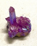 Violet Aura Titanium Coated Crystal Cluster Geode