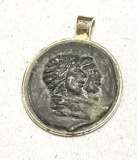 Silverized Copy of a Greek Pendant Double Face