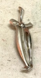 1950's pin w/ Bow Sterling Silver