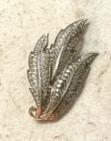 Very Nice Sterling Silver Feather Pin
