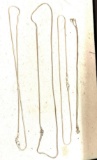 4 Sterling Silver Chains- the Longest is about 11