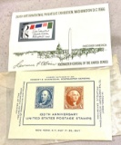 Pair of US Philatelic Stamps 6th International Expo 1966 and 100th Ann of US Postage Stamps 1947