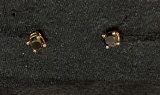14k Gold and Onyx Earrings
