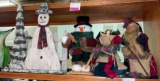 Christmas Lot-- Snowmen, Angel and Old Man w/ Full Beard and Staff