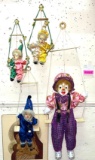 4 Clowns on Swings